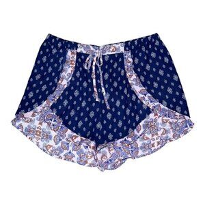 XHILARATION Multicolor Flowy Ruffle Trim Shorts Shorts Sz M